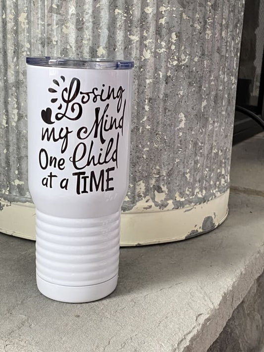 Losing my mind one child at a time 20 oz Tumbler - Chic Loco Designs