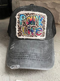Park Life Criss Cross Ponytail Hat - Black - Trucker Hats