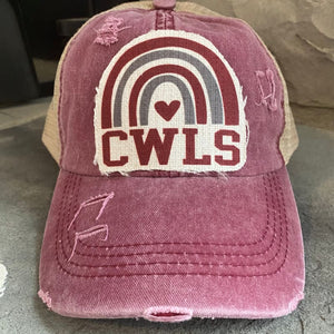 Rainbow CWLS Criss Cross Ponytail Hat - One Size - Trucker 