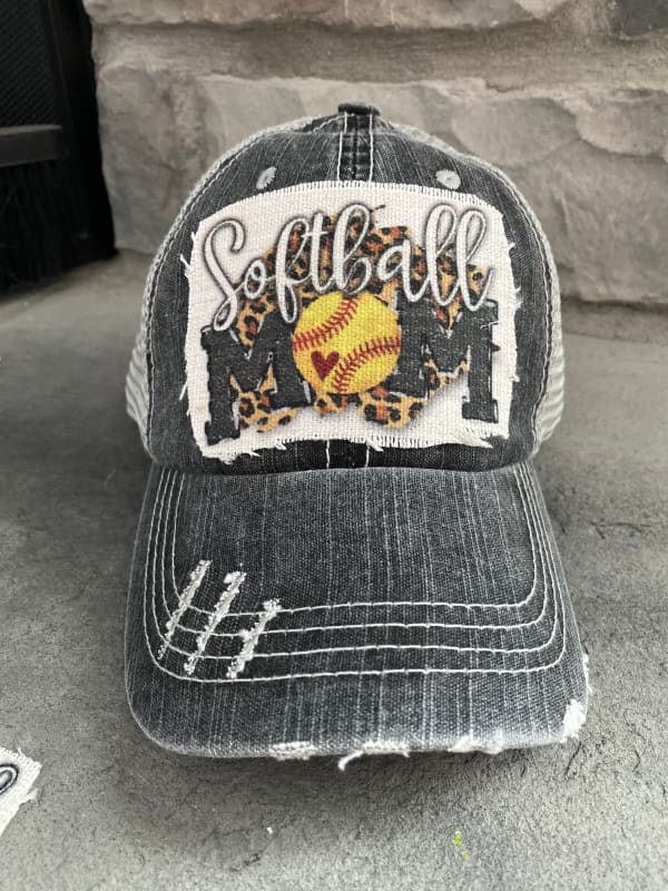 Softball Mom Ponytail Trucker Hat