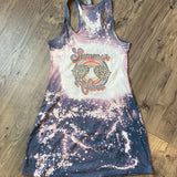 Summer Vibes Bleached Racer Back Dress - Small - Clothing