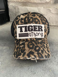 Tiger Strong Ponytail Hat - One Size / Leopard - Trucker 