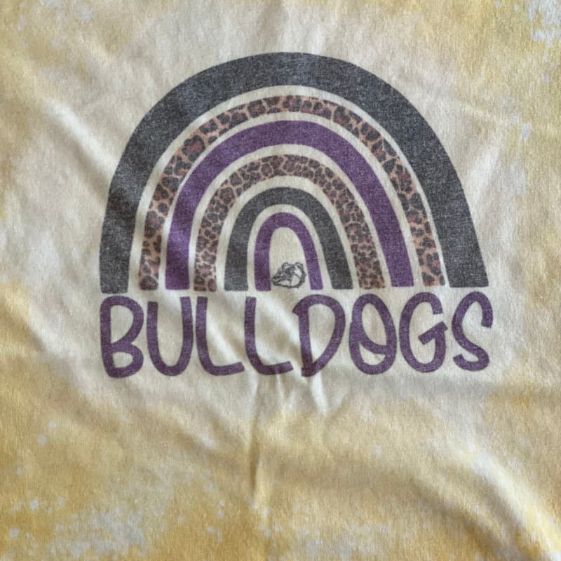 Youth Bleached Rainbow Bulldogs Tee - Clothing